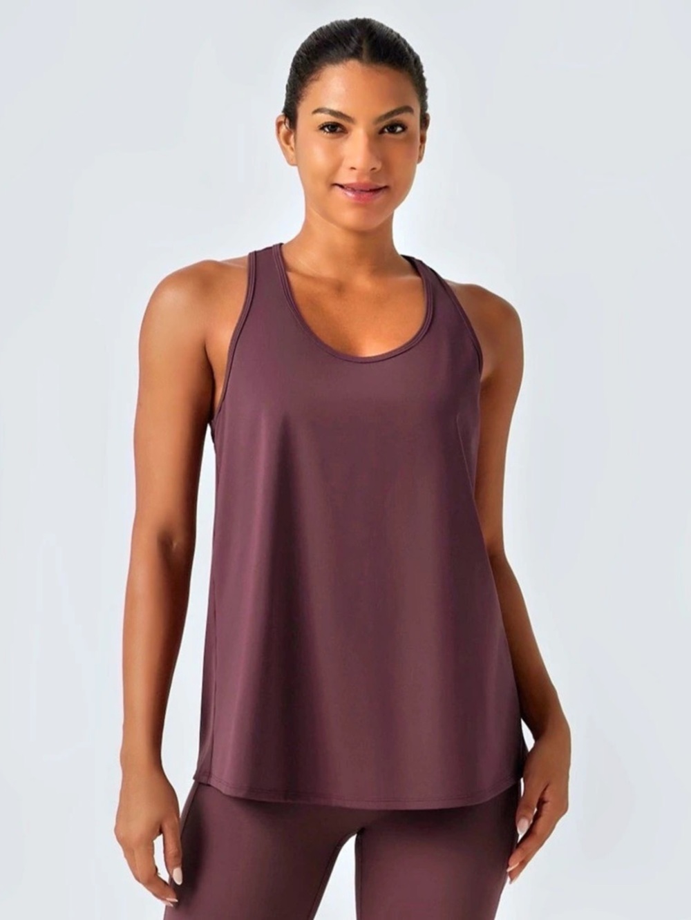 Halara SoftlyZero Airy tank top Racerback Tank Top in Berry Large NWT